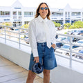 Tailored Denim Bermuda Shorts