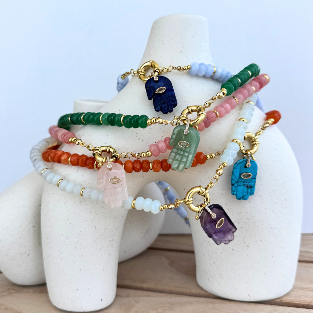 Charm Mano de Hamsa piedras naturales