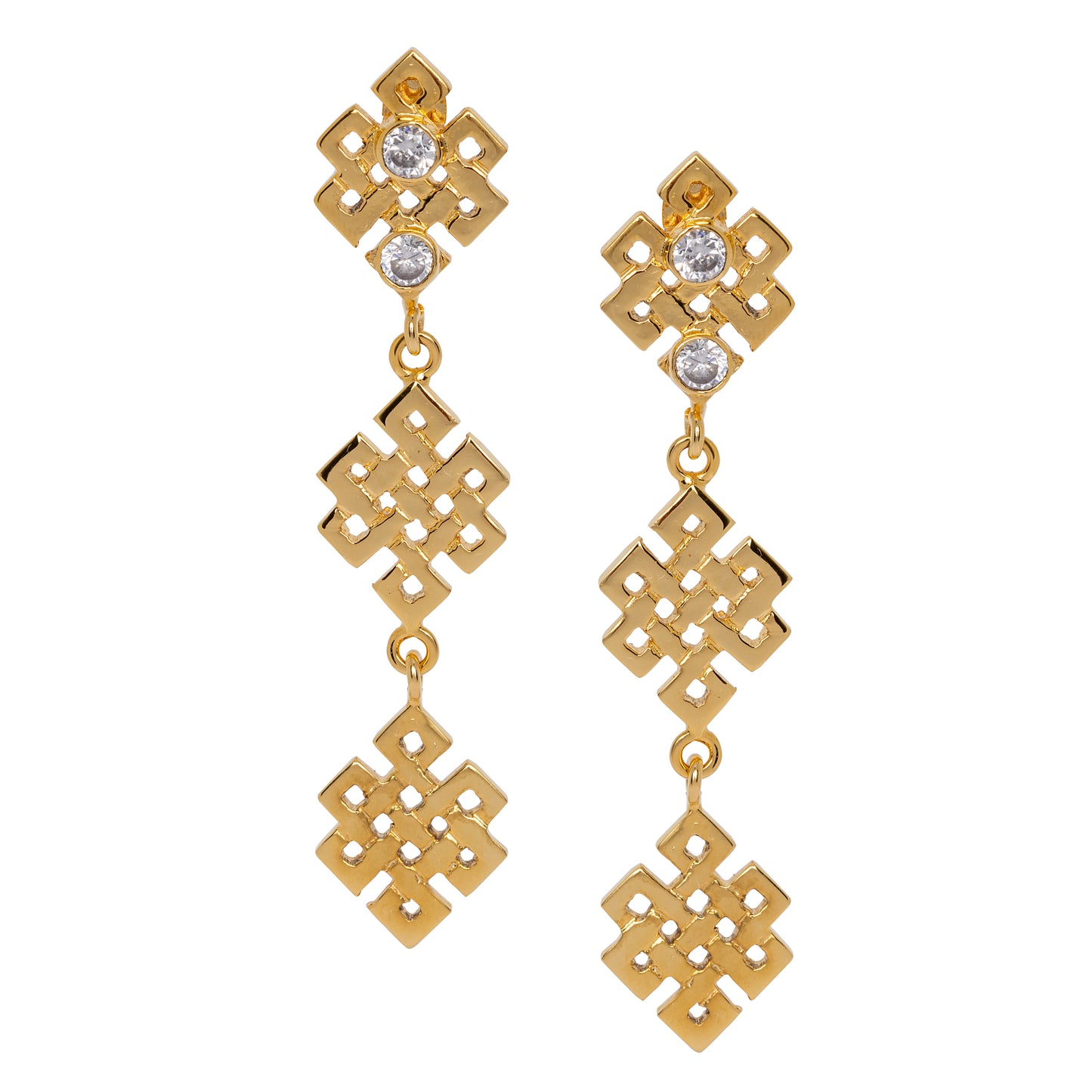 Triple Endless Knot Earrings