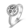 Anillo redondo de 2 quilates Contorno