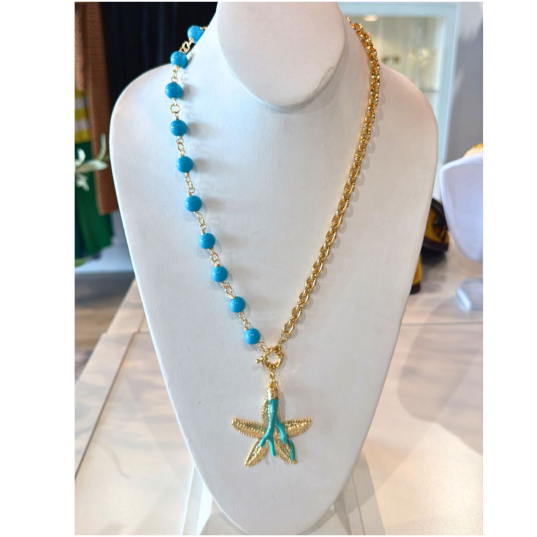 Collares doble cadenas con estrella de Mar