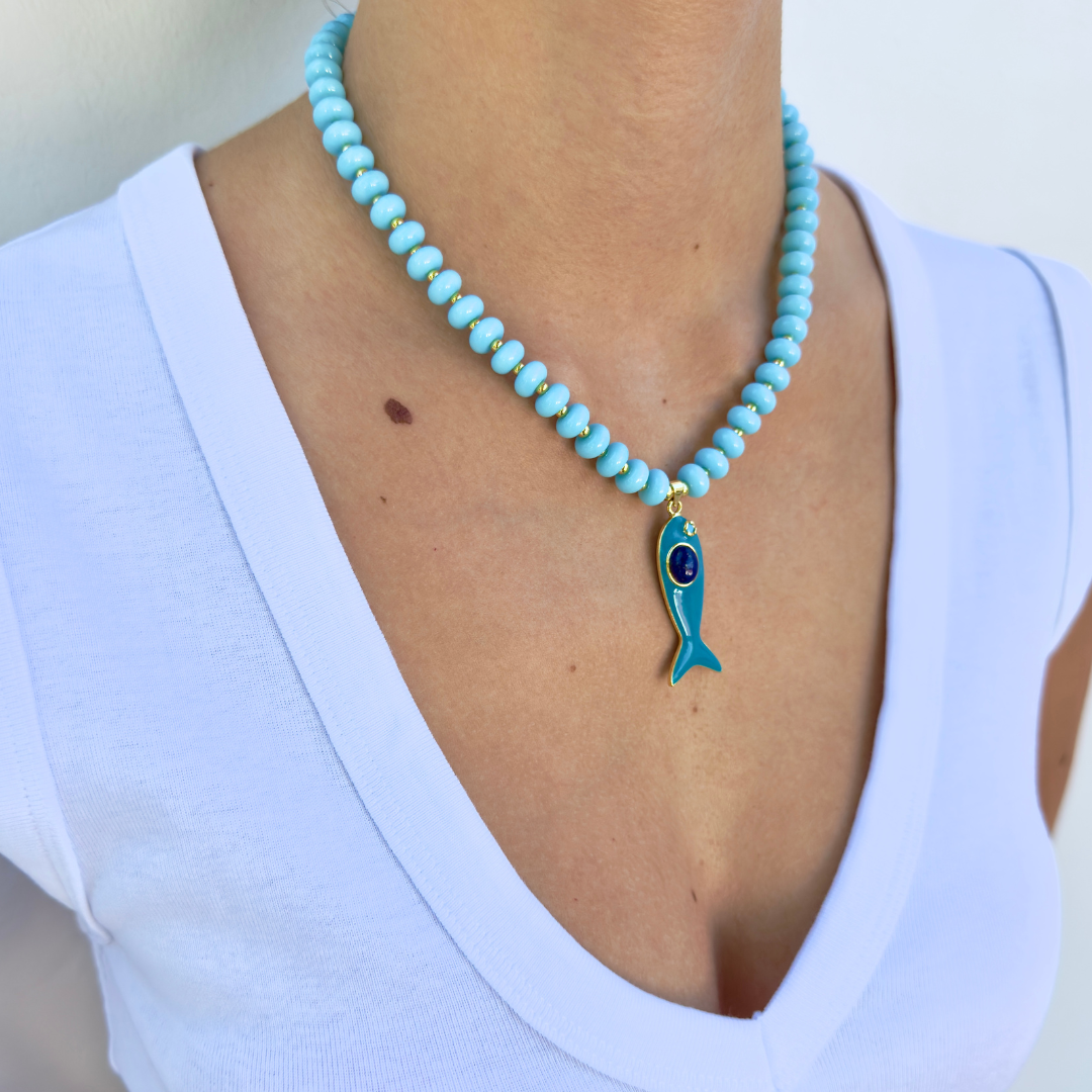 Collar Pez y piedra