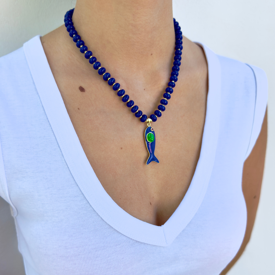 Collar Pez y piedra