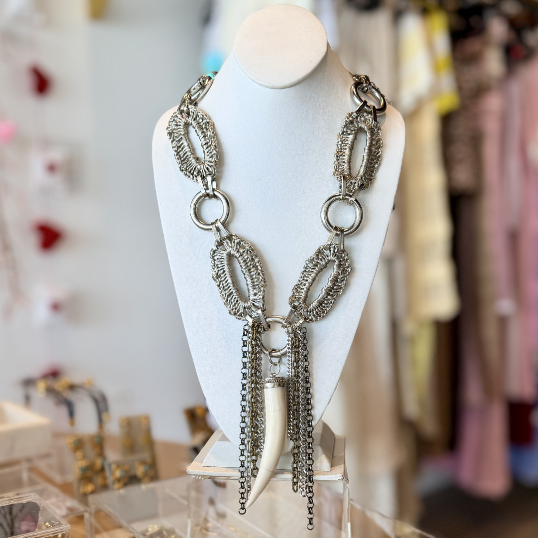 Ivory Tusk Statement Necklace