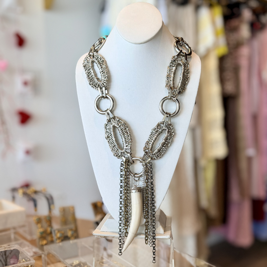 Ivory Tusk Statement Necklace