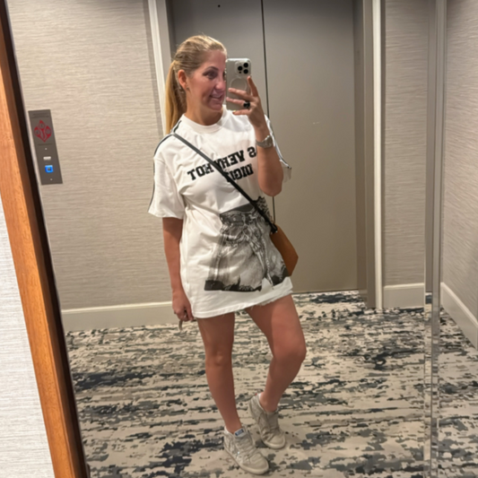 Franela oversized con frase