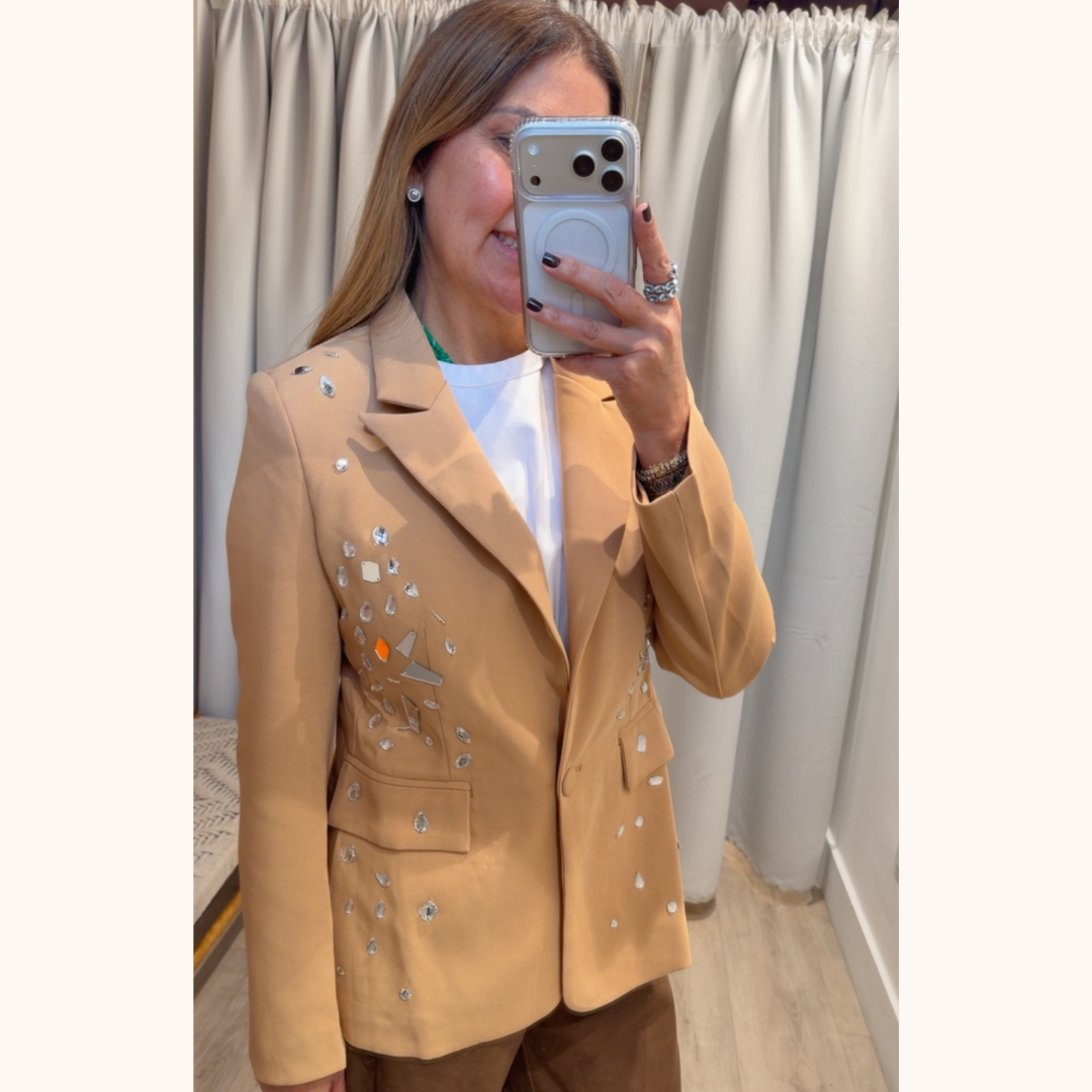 Chaqueta Beige de piedras