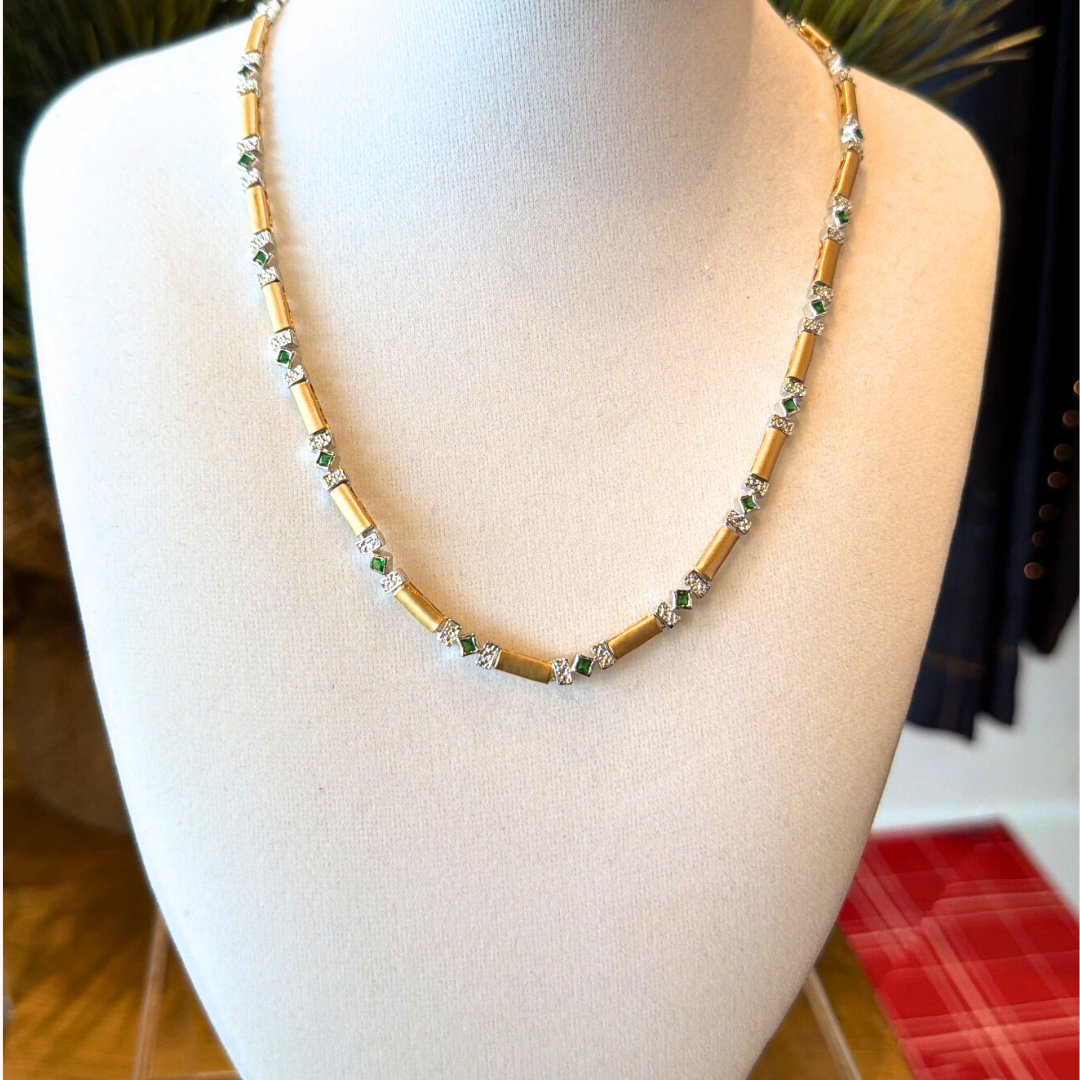 Collares dorados con piedras Semi Preciosas