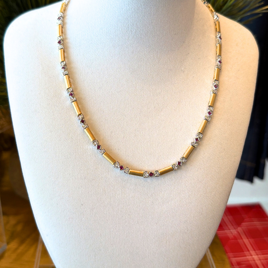 Collares dorados con piedras Semi Preciosas