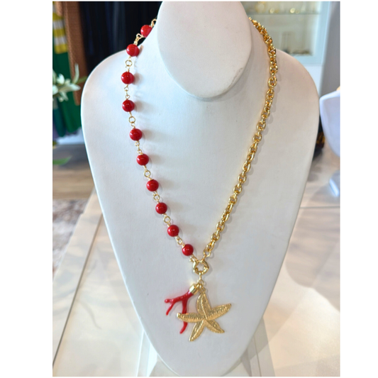 Collares doble cadenas con estrella de Mar