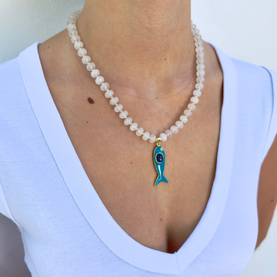 Collar Pez y piedra