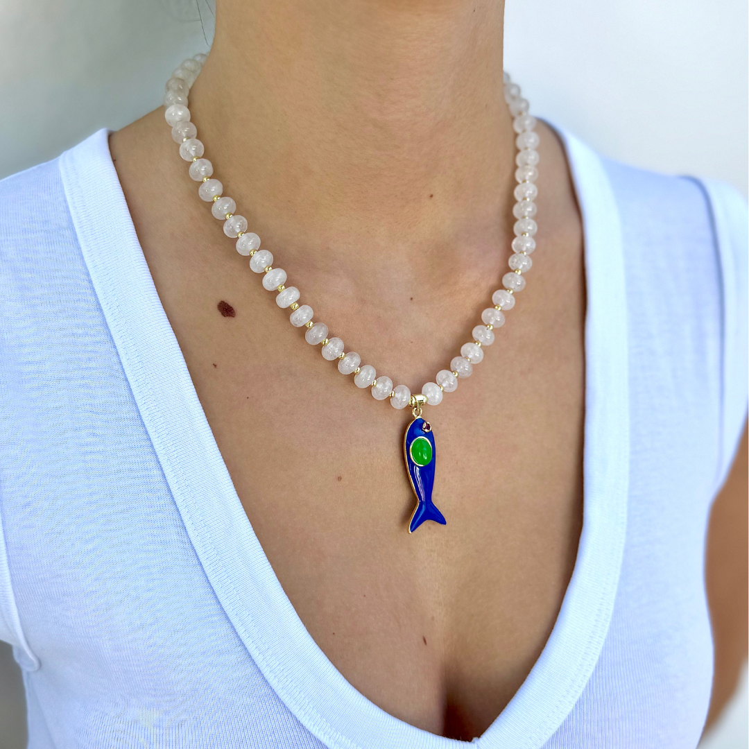 Collar Pez y piedra