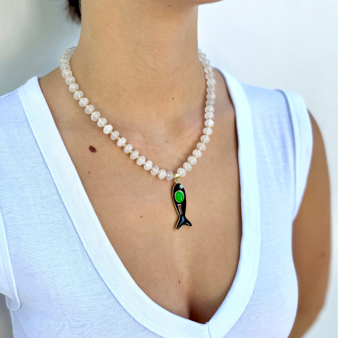 Collar Pez y piedra