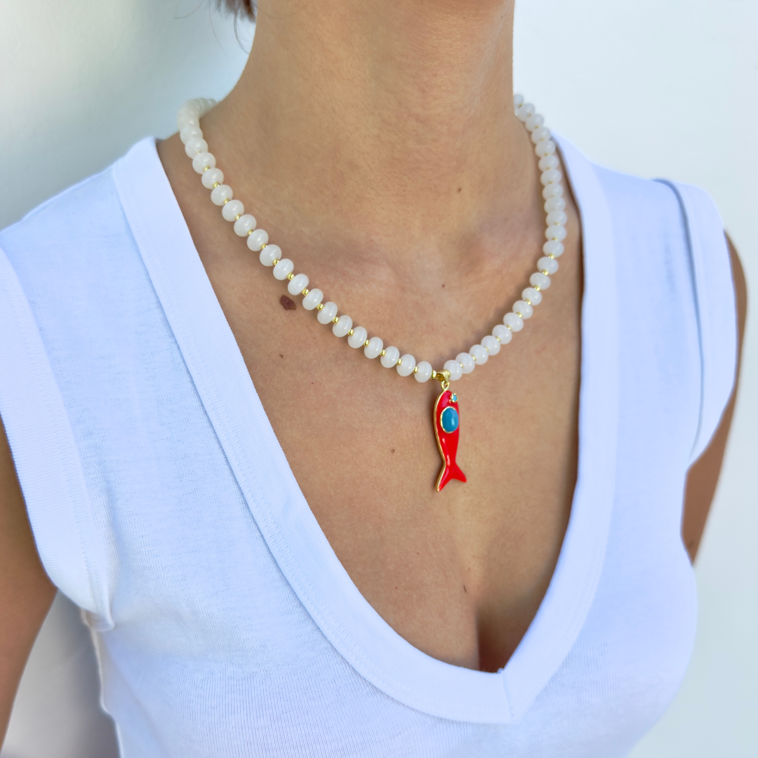 Collar Pez y piedra