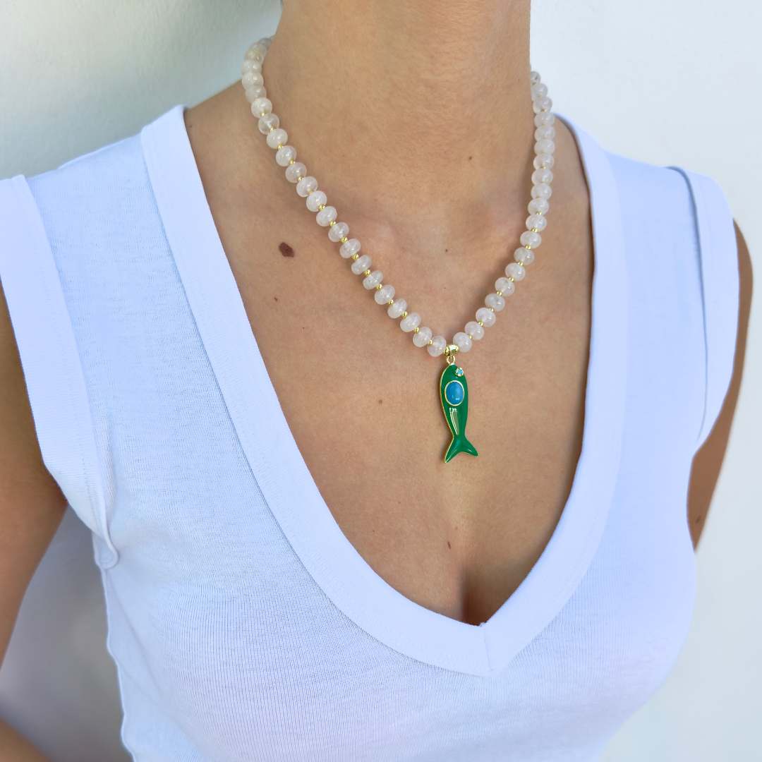 Collar Pez y piedra