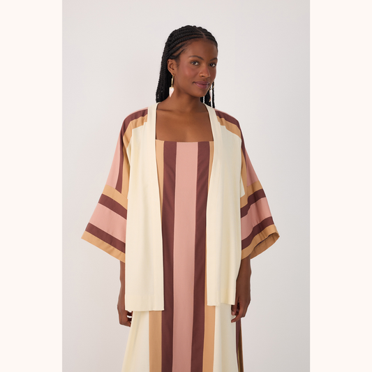 Bold Stripe Kimono