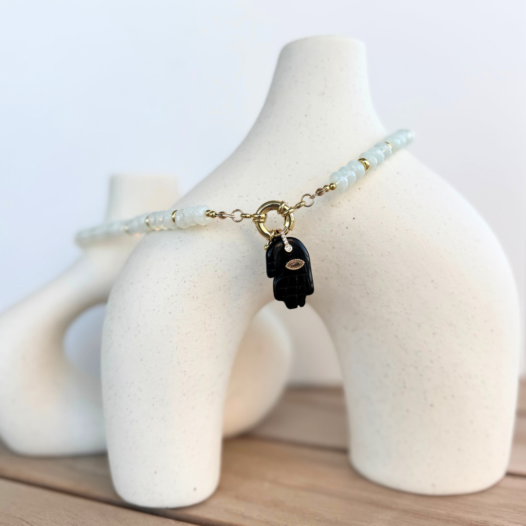 Charm Mano de Hamsa piedras naturales