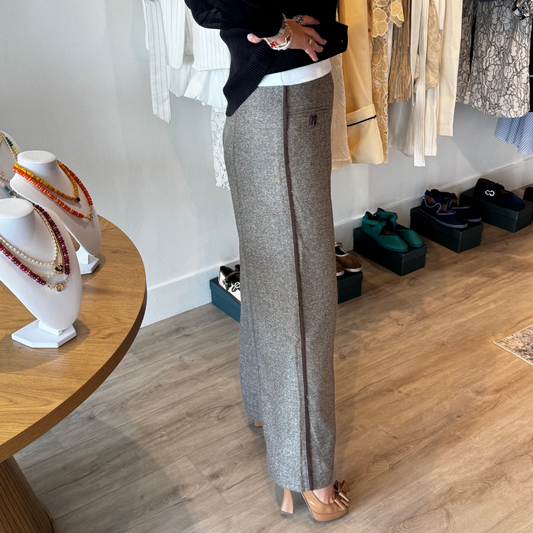 Pantalón gabardina marrón