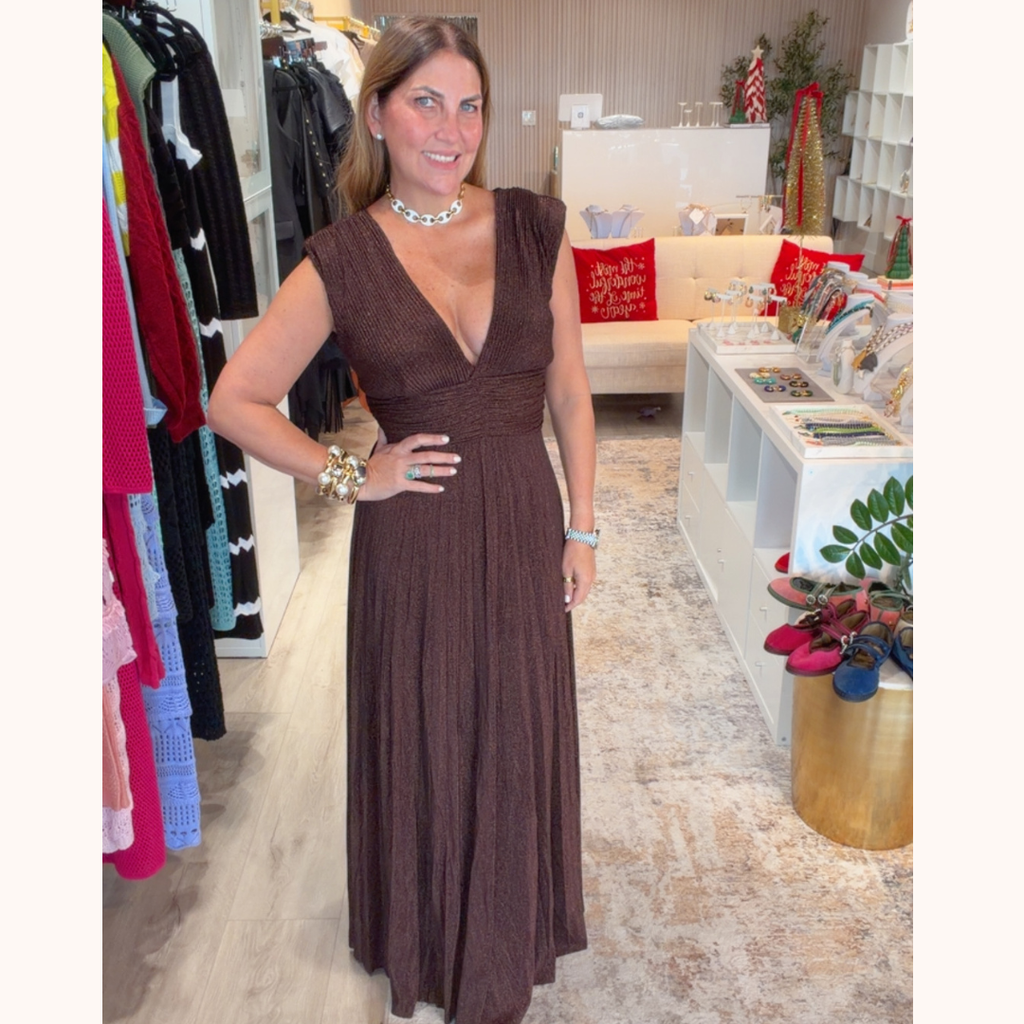 Vestido de lurex italiano