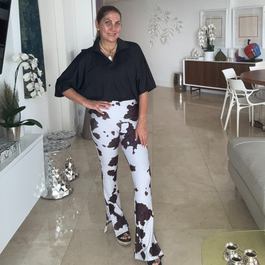 Leggins abiertos en la bota