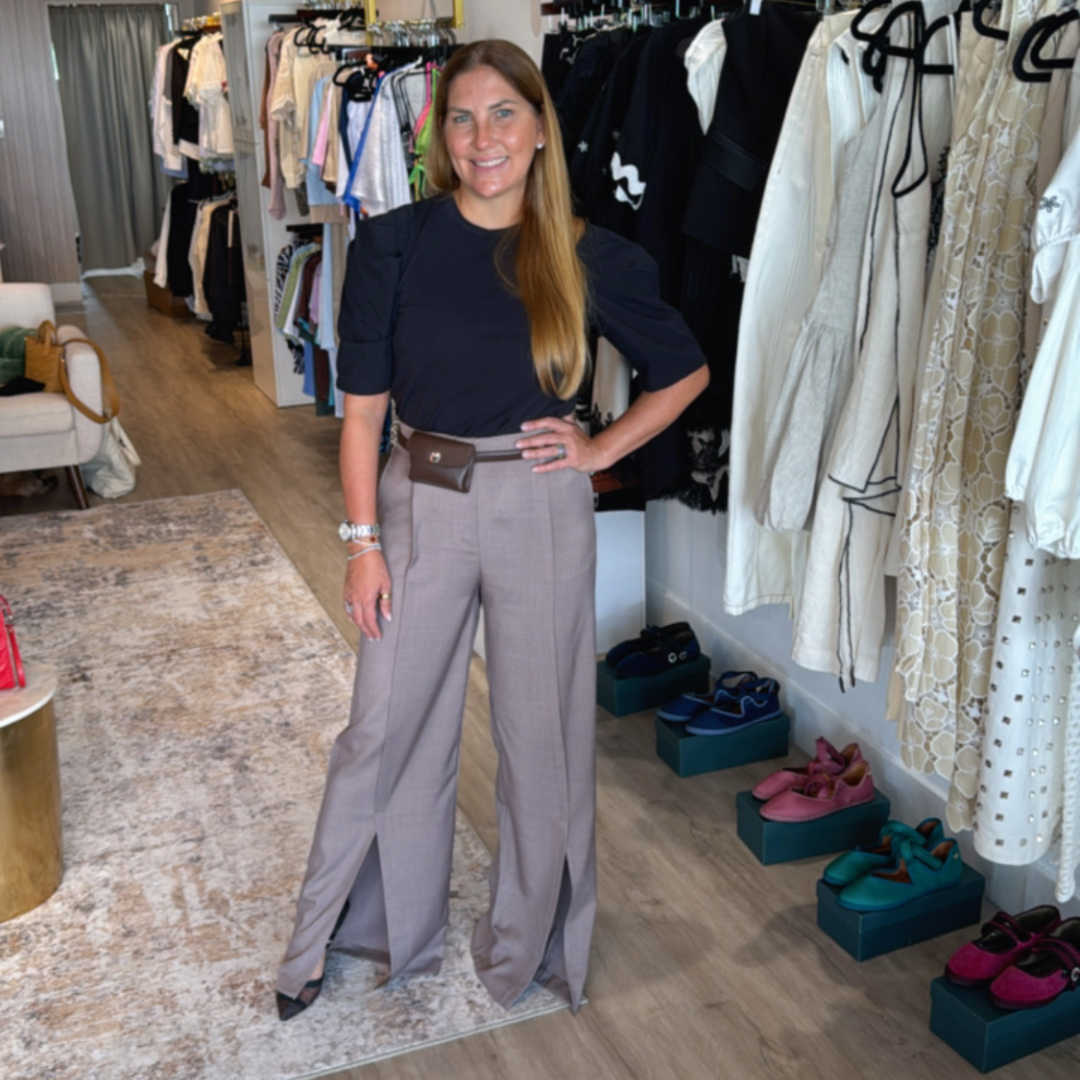 Pantalón con cinturón tipo cartera