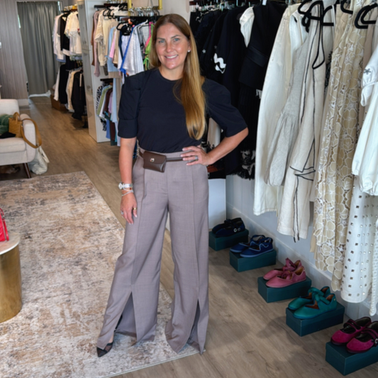 Pantalón con cinturón tipo cartera