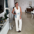 Pantalón a la Cintura de rayas atrás ya los lados