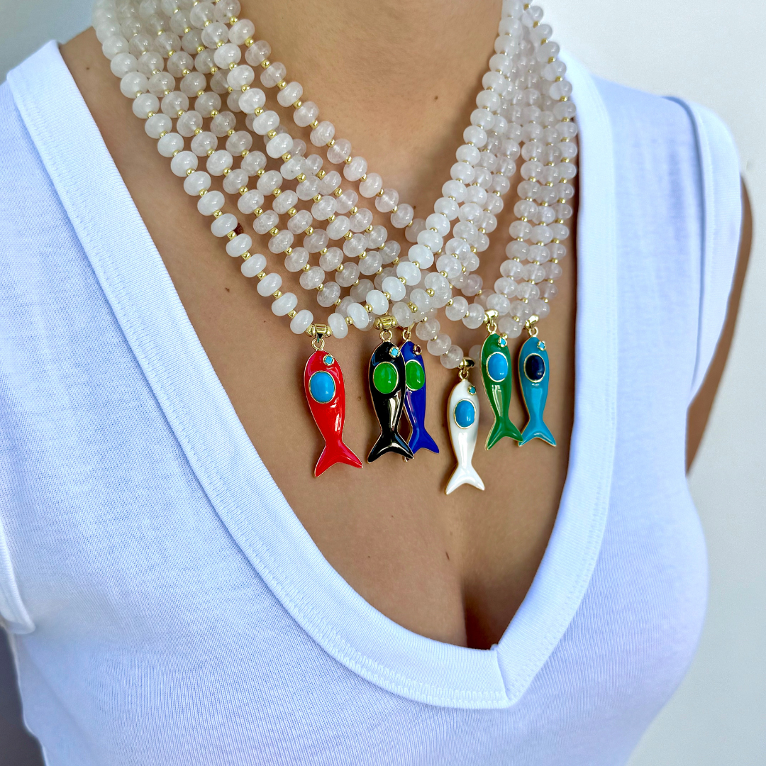 Collar Pez y piedra