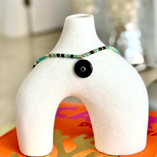 Edición Limitada - Collar piedra natural redonda