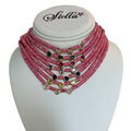 Pucas Corazones collar rosado