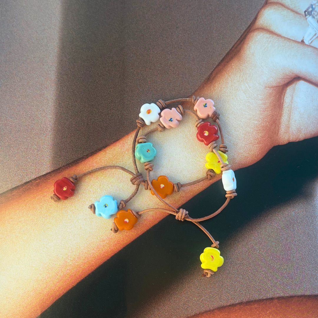 Pulseras de flores