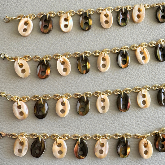 Mother of Pearl Chain Bracelets