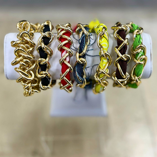 Pulsera de pañuelo y cadena
