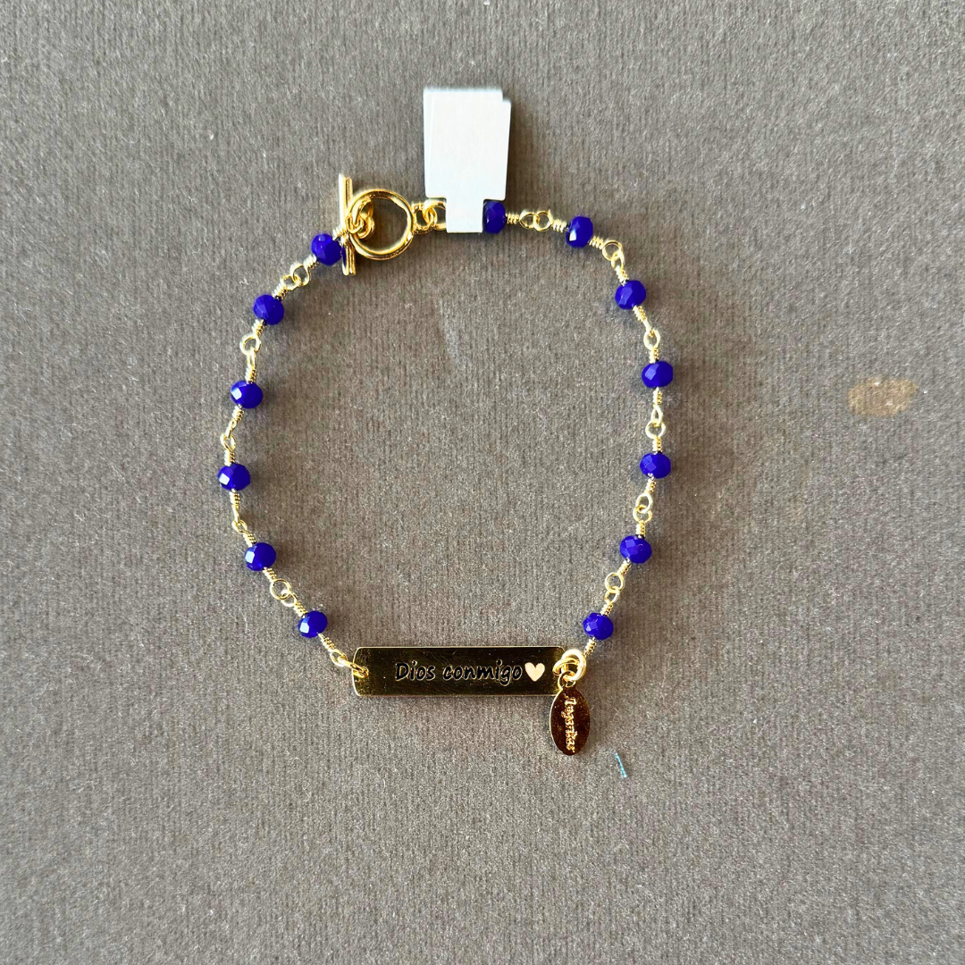 Pulsera de Cristales Dios conmigo