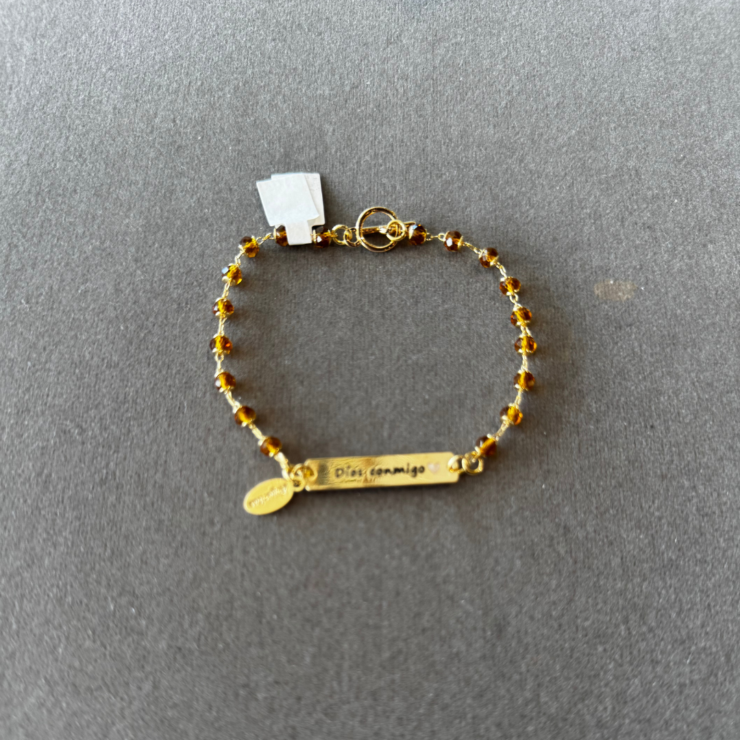 Pulsera de Cristales Dios conmigo
