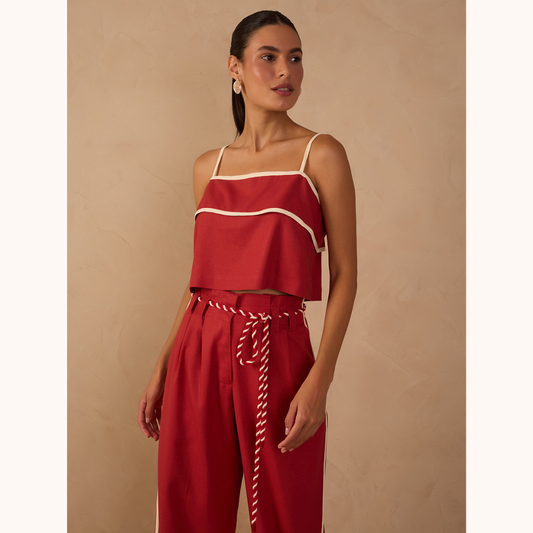 Contrast Trouser set