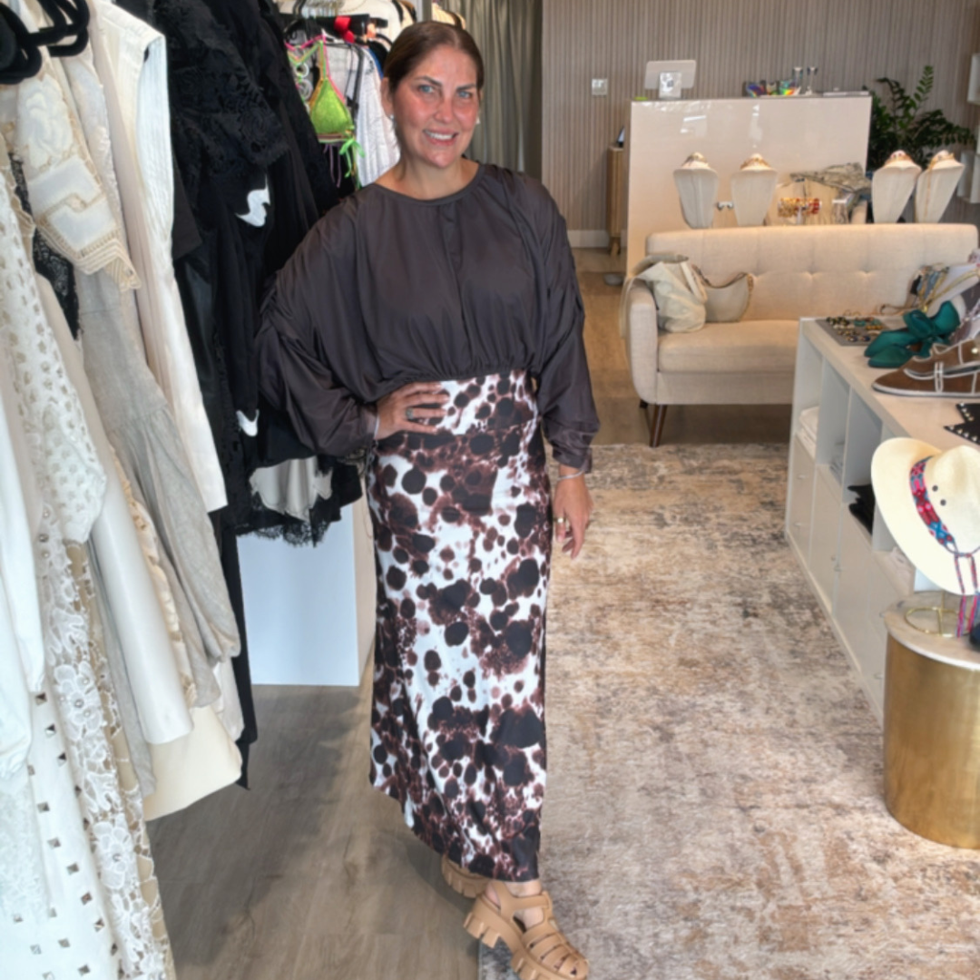 Set falda larga con camisa