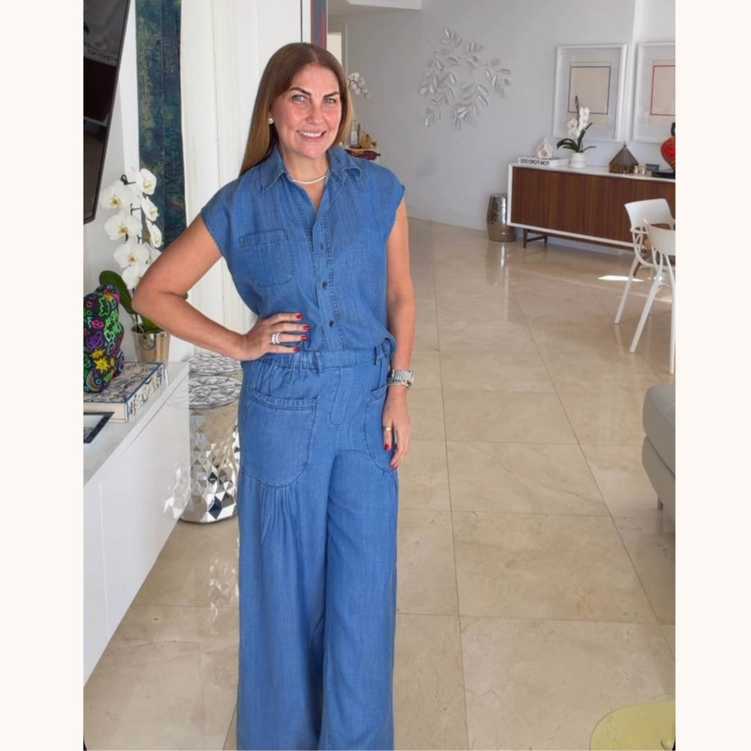 Set de jeans tela Chambray