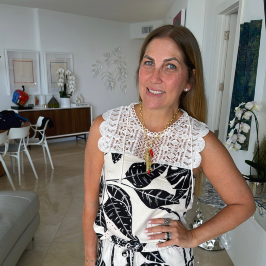 Set de palmas beige y negro