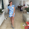 Set de flores azules