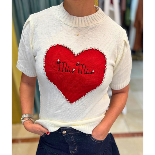 Suéter corazón S/M