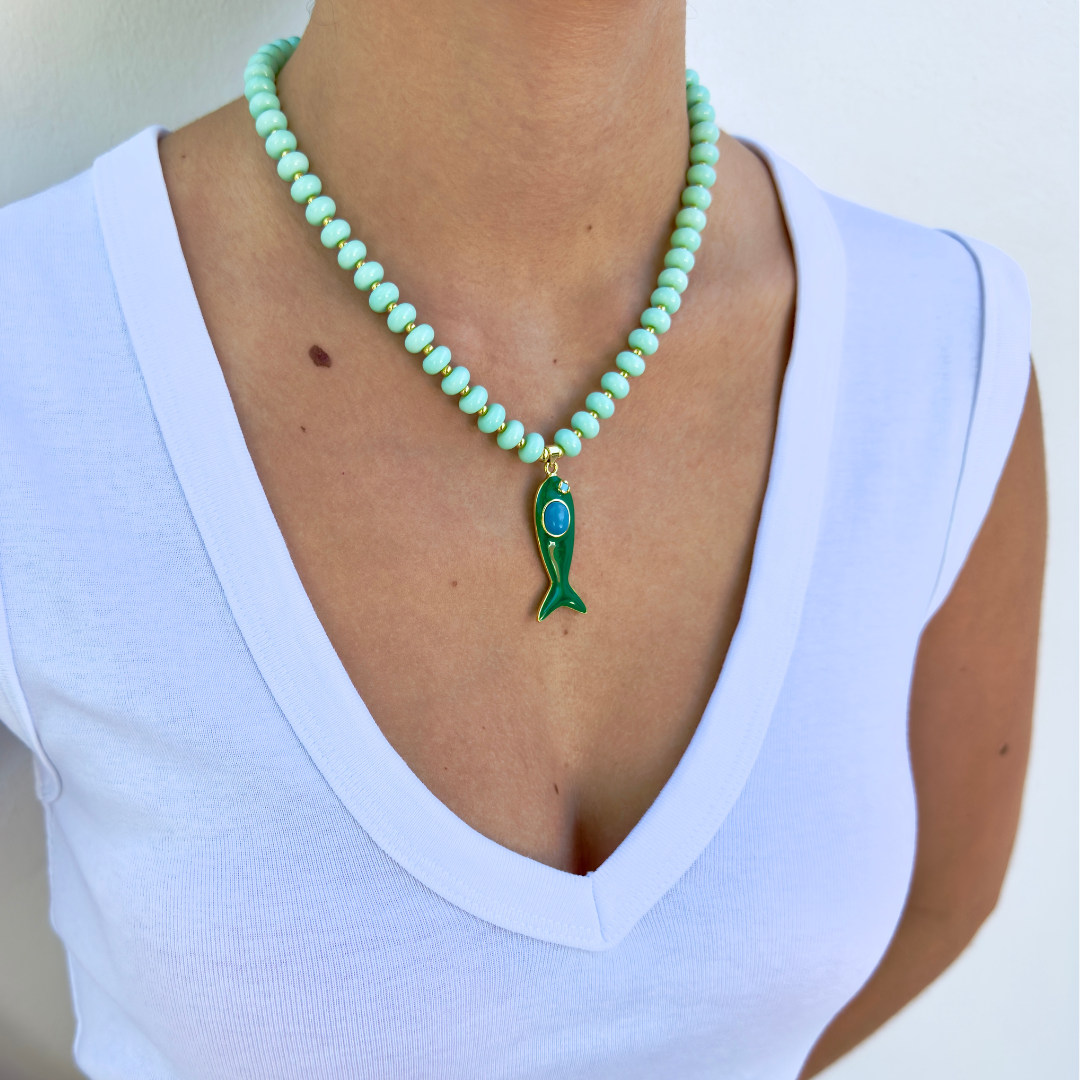 Collar Pez y piedra