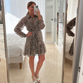 Vestido con vuelo de Animal print