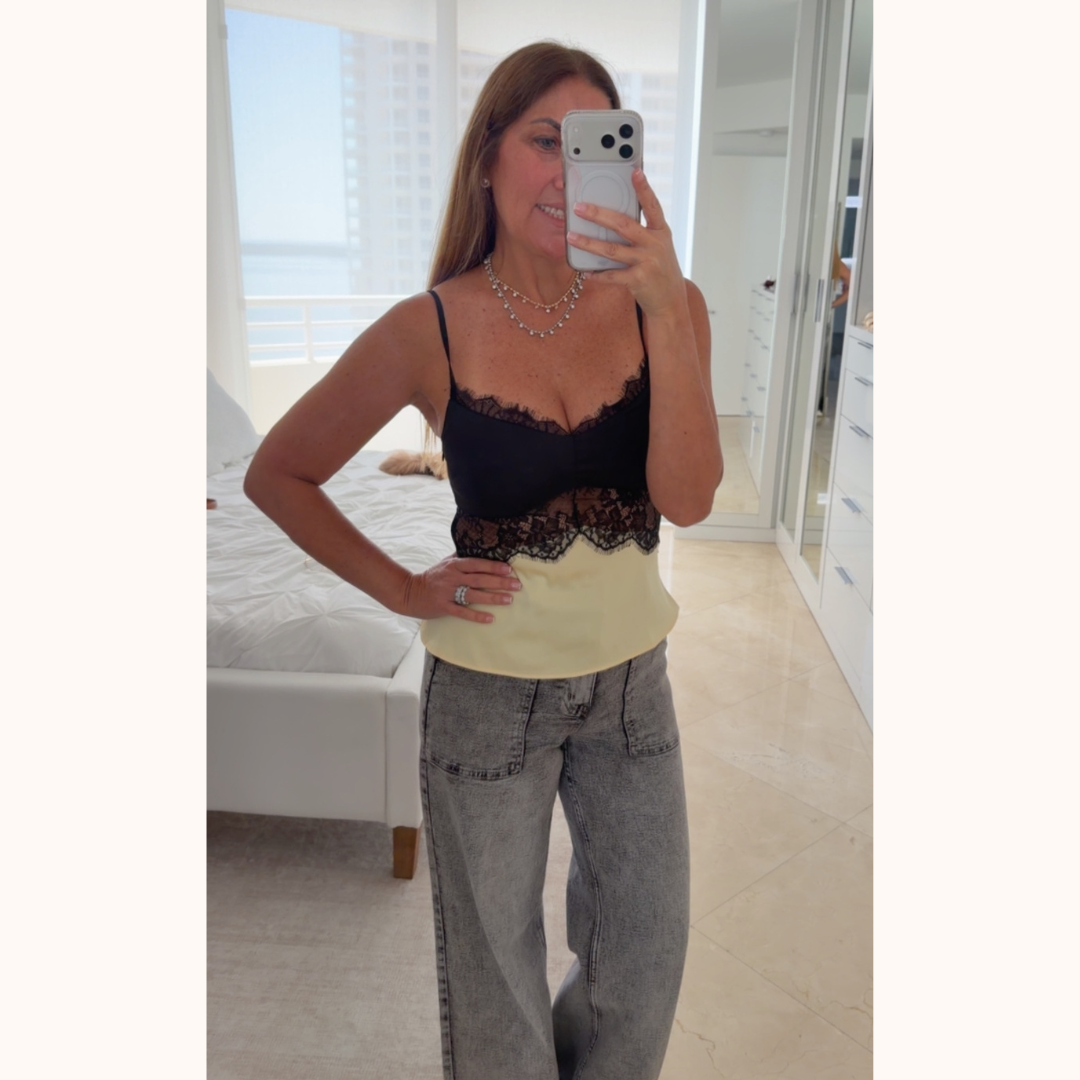 Luna Lace Silk Camisole