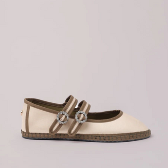 Double Lace satin espadrilles