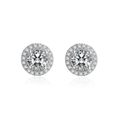 Pendientes redondos de 2 ct