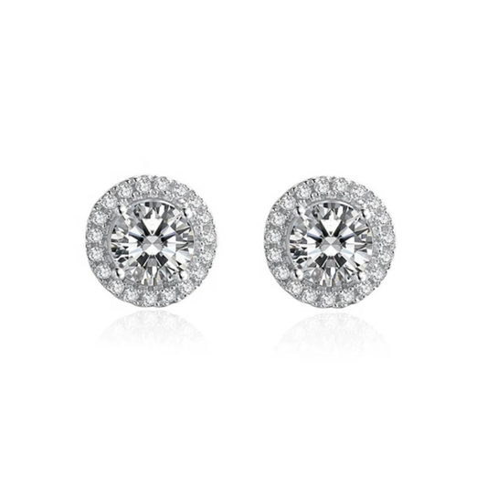 Round Earrings 2ct