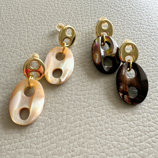 Large Mother of Pearl Earrings