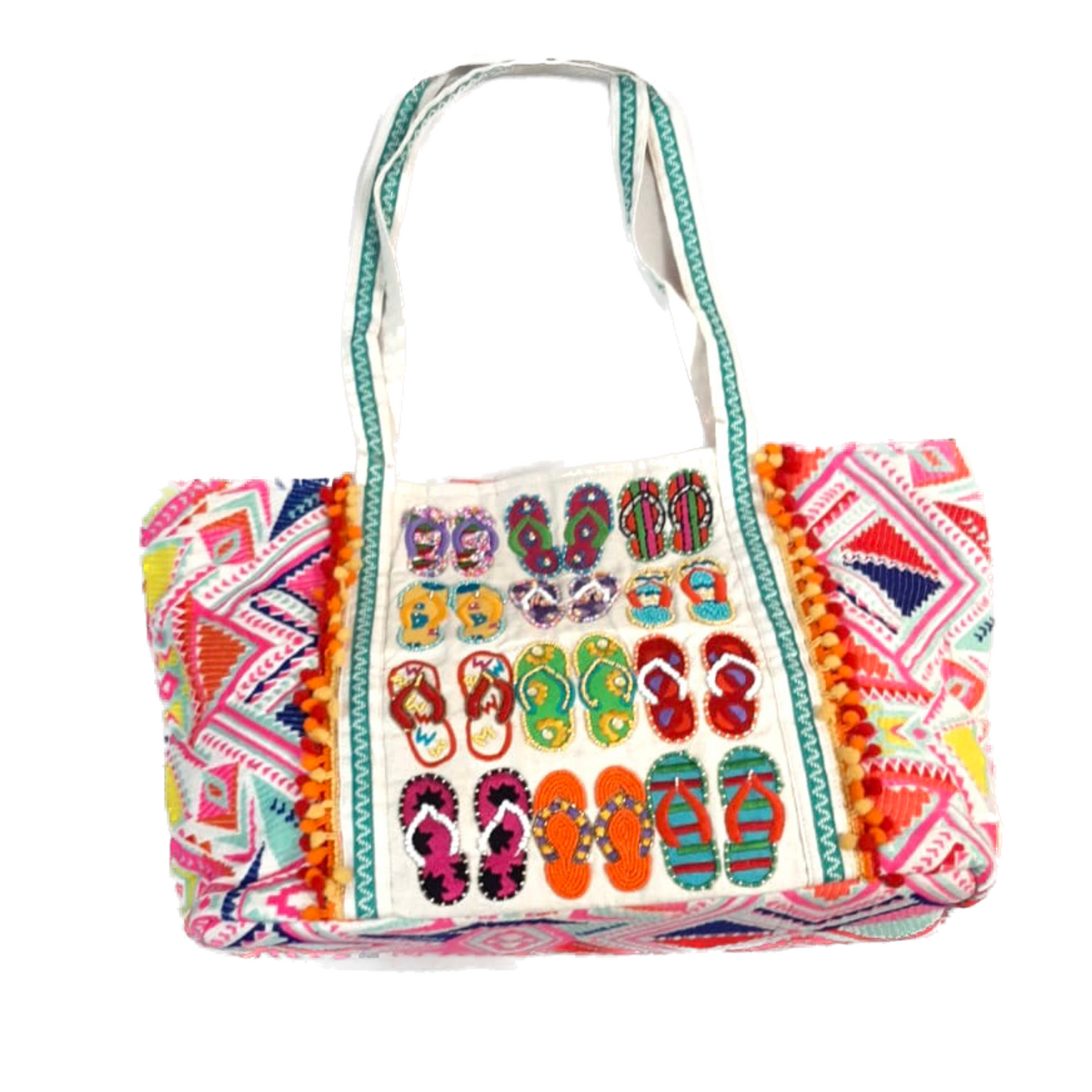 Embroidered beach bags