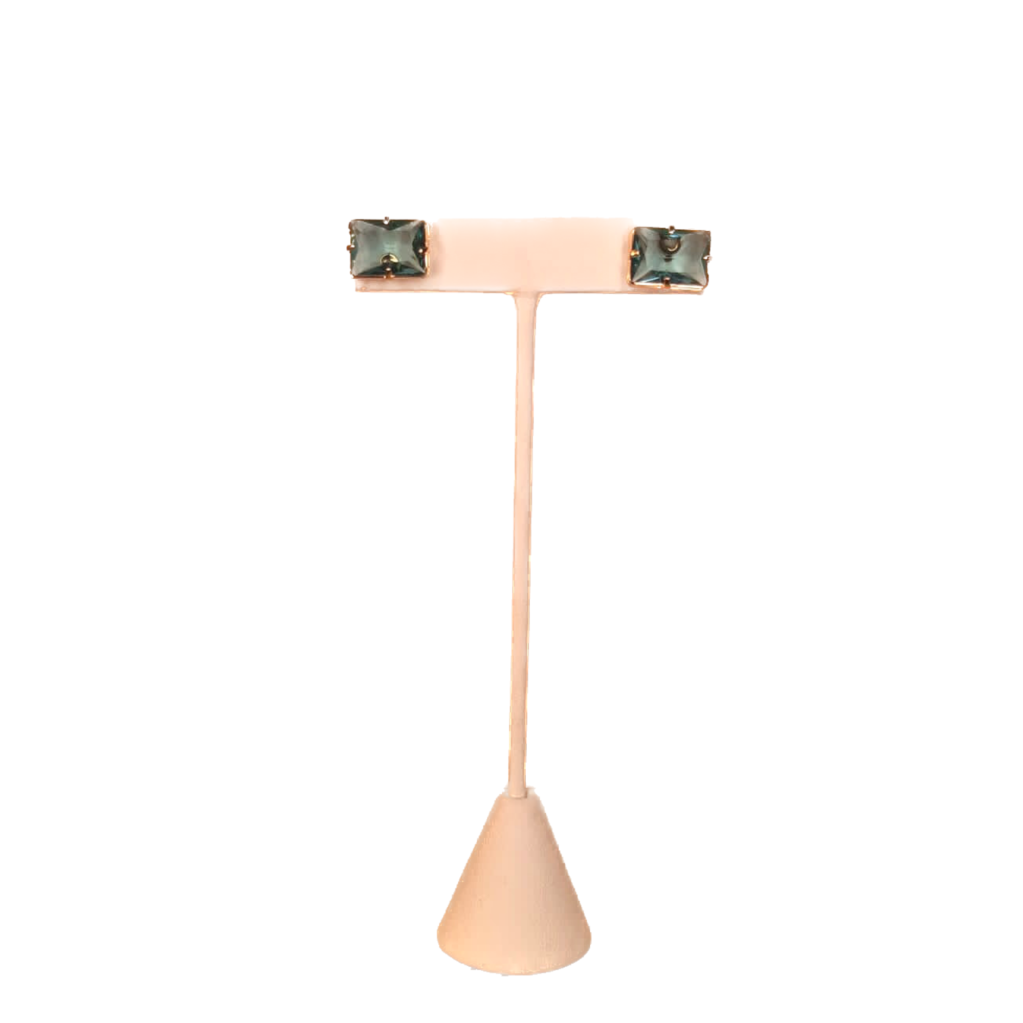 Aretes de cristal rectangulares